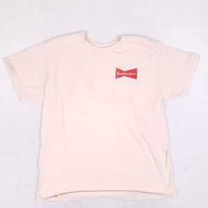 Budweiser Shirt Medium Brew City Graphic T-Shirt Pink King of Beers Eagle Logo